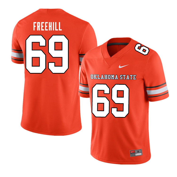 Men #69 Ben Freehill Oklahoma State Cowboys College Football Jerseys Sale-Alternate Orange - Click Image to Close